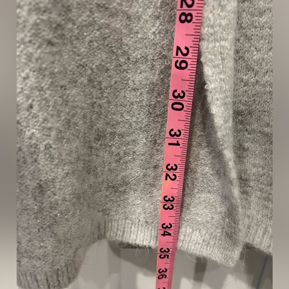 Liz Claiborne light gray cardigan medium - Picture 3 of 4